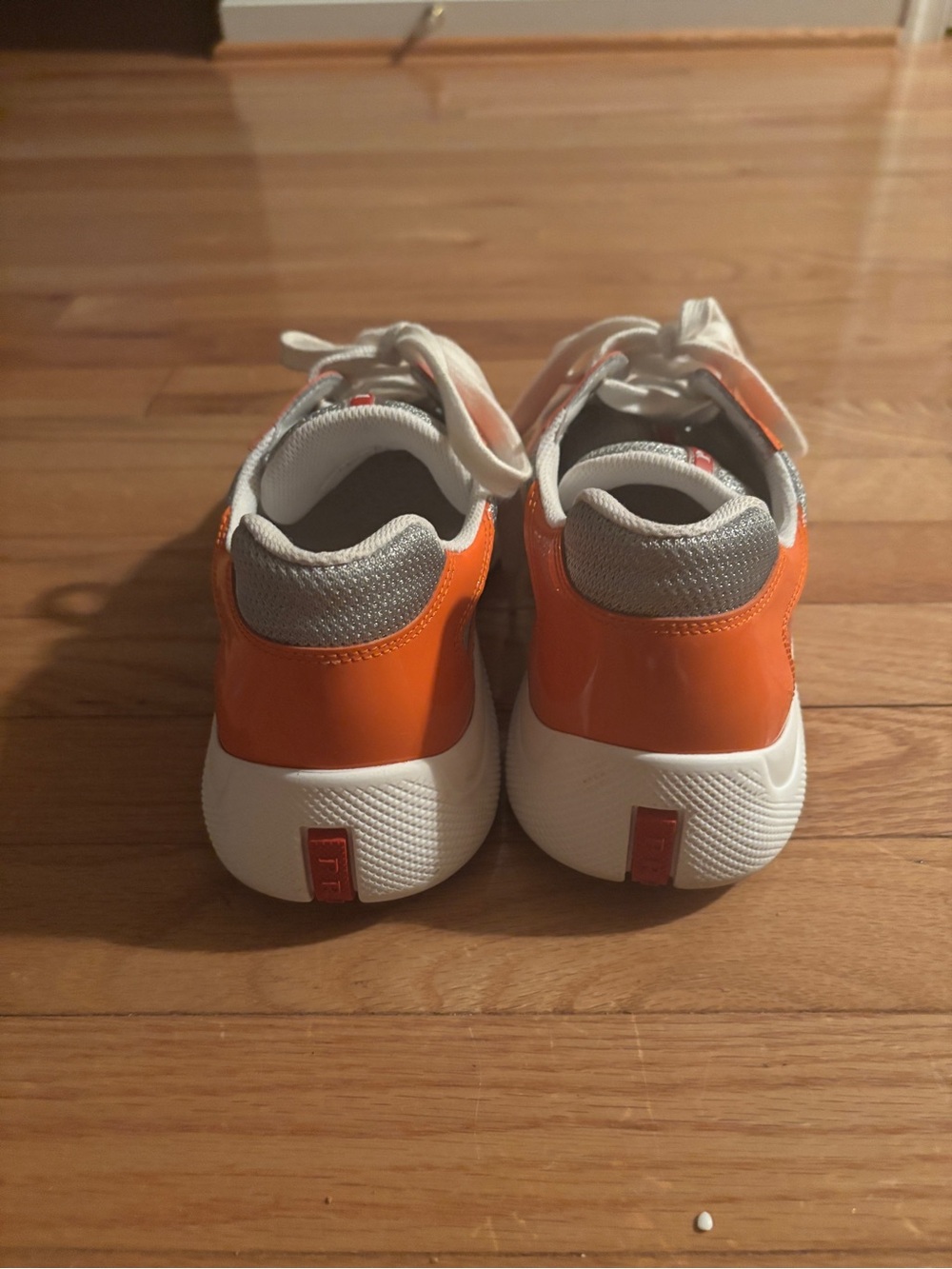 Prada Orange and Gray Men’s ' Sneakers - Picture 3 of 7